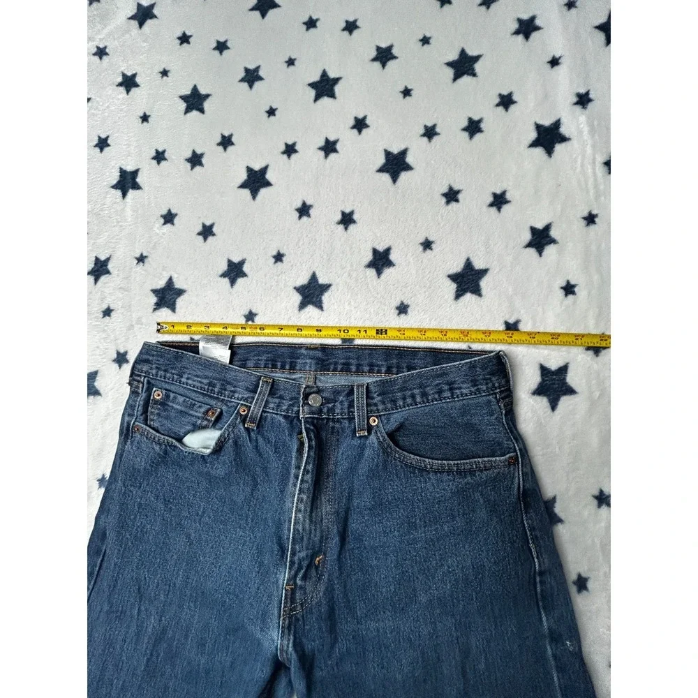 Vintage Levi's 505 Mens 36x32 Blue Regular Fit Straight Leg Denim Jeans